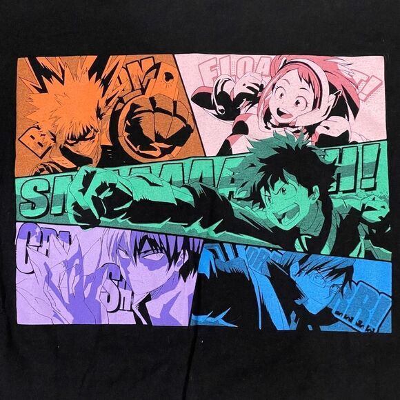 My Hero Academia Funimation Black Mens T Shirt Size Medium Anime - Picture 2 of 4